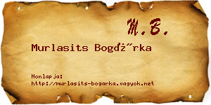 Murlasits Bogárka névjegykártya